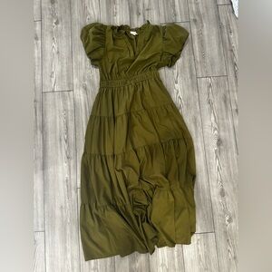 entro Olive Ruffled Waist Skirt